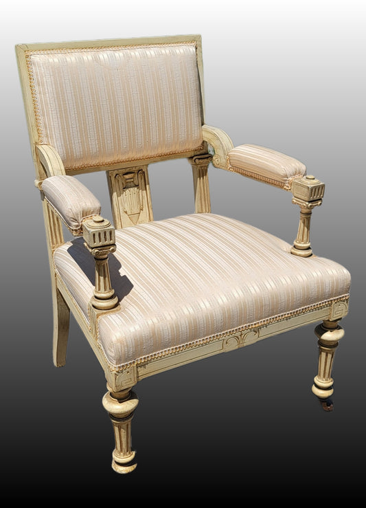 Antique French Neoclassical Louis XVI Style Armchair